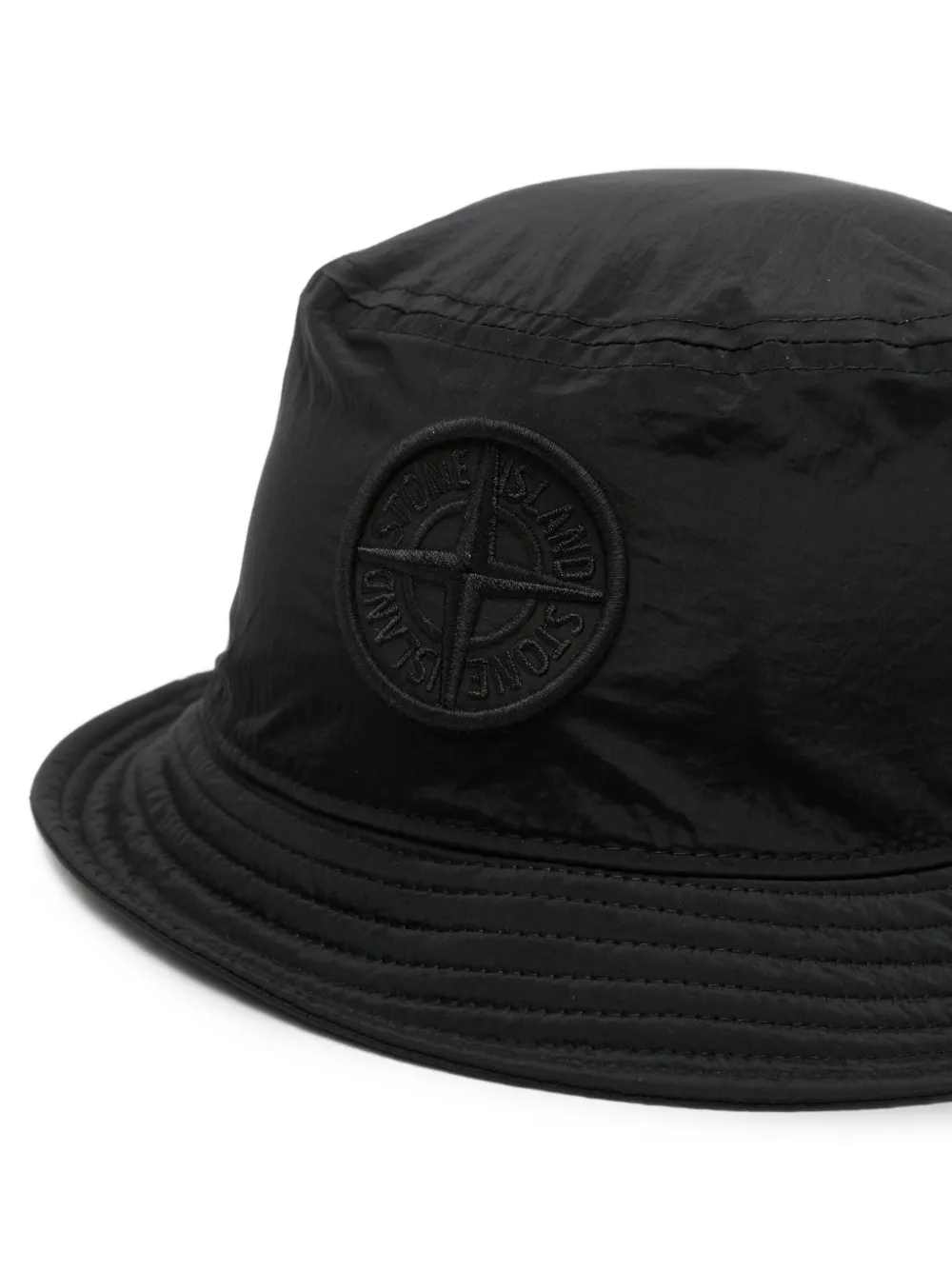 Stone Island ECONYL nylon hoed Zwart