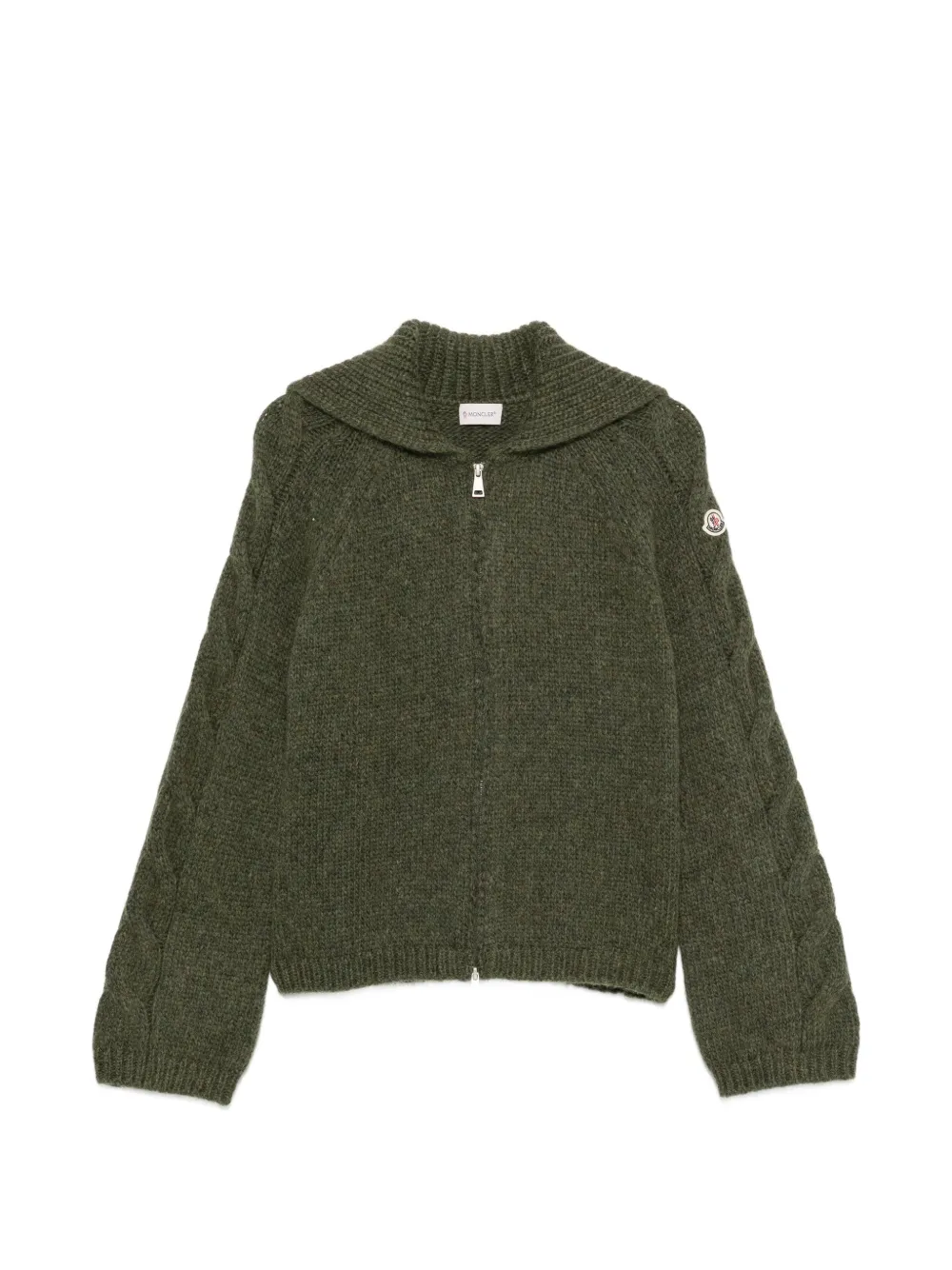 Moncler Cable-knit Zip-up Cardigan In Multi