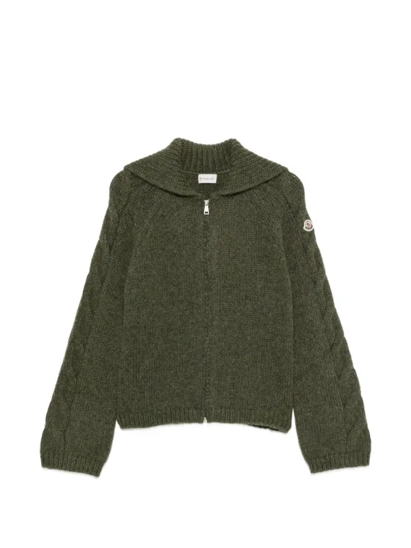 Moncler Alpaca Blend Cardigan in Green