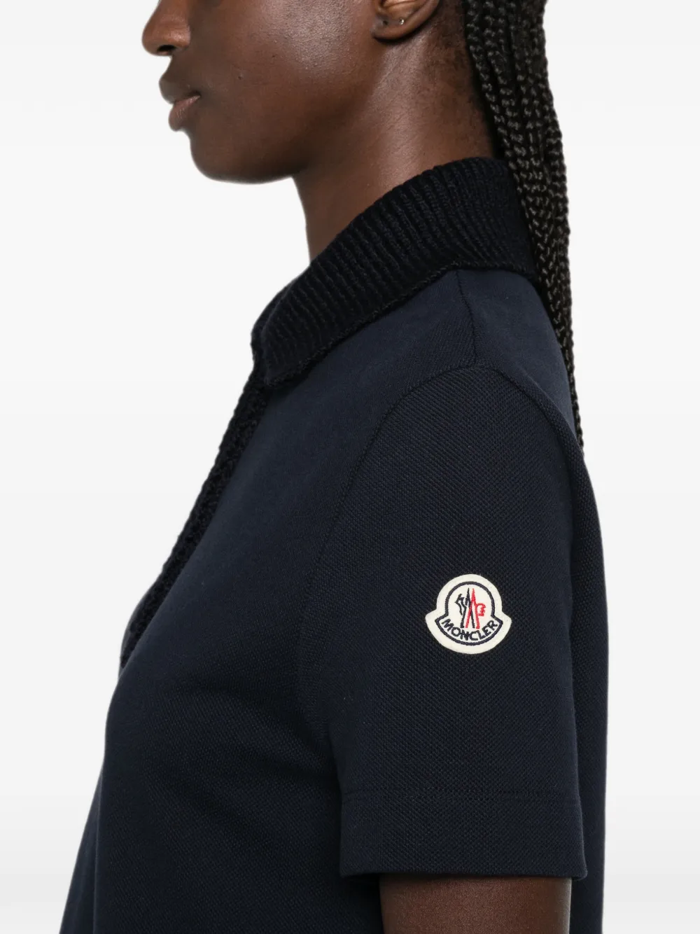 Moncler Katoenen piquet mini-polojurk Blauw