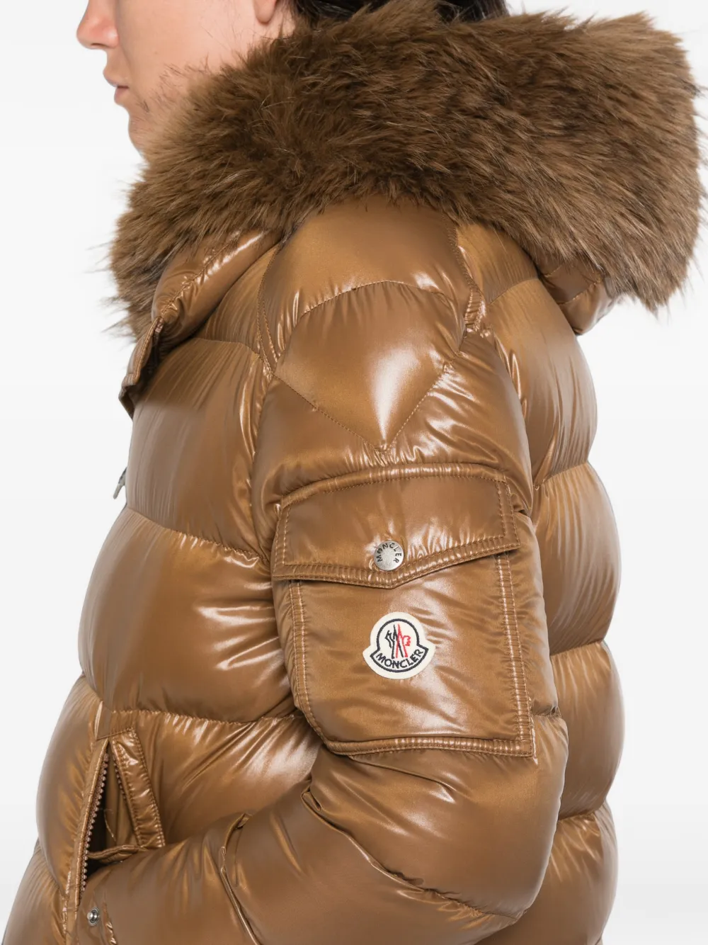 Moncler Hypolais jack met rits Bruin