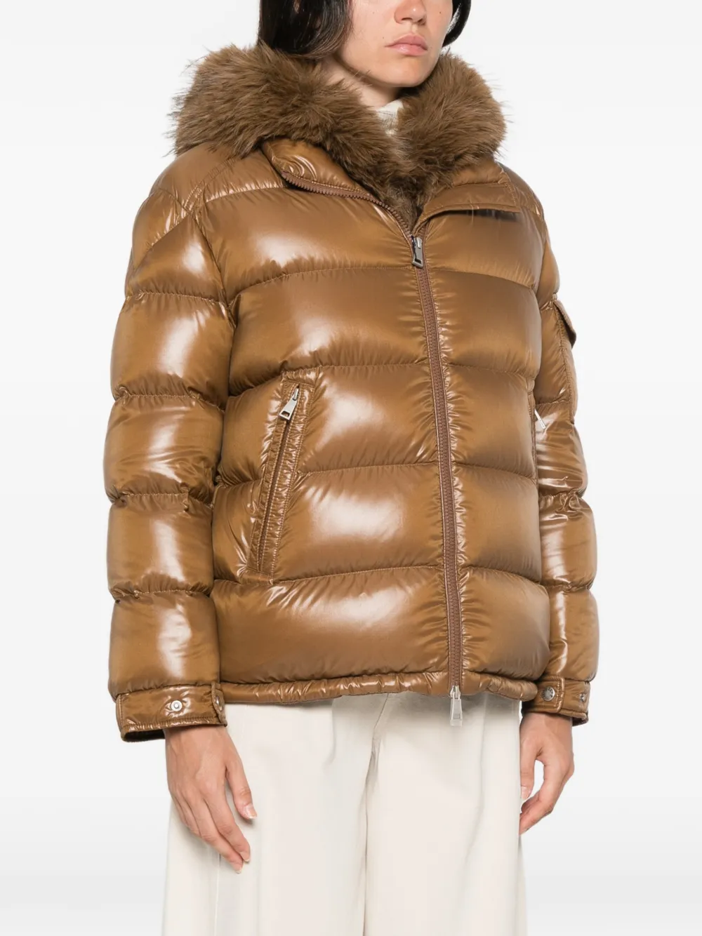 Moncler Hypolais jack met rits Bruin