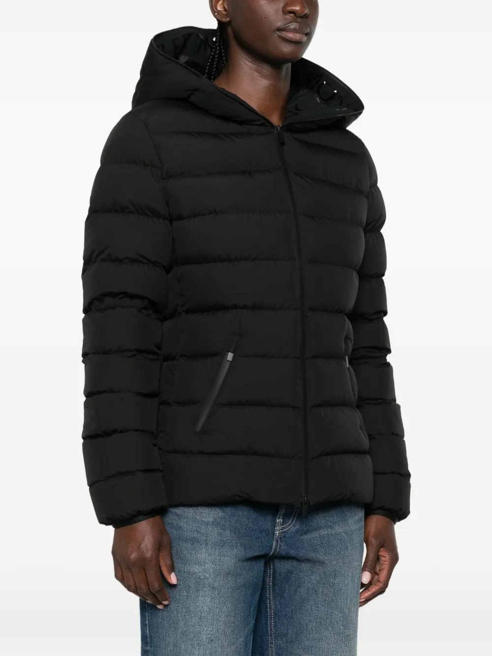 Moncler Herbe donsjack met capuchon Zwart