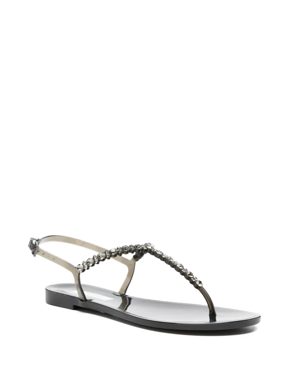 MENGHI Jelly sandalen verfraaid met kristallen Zwart