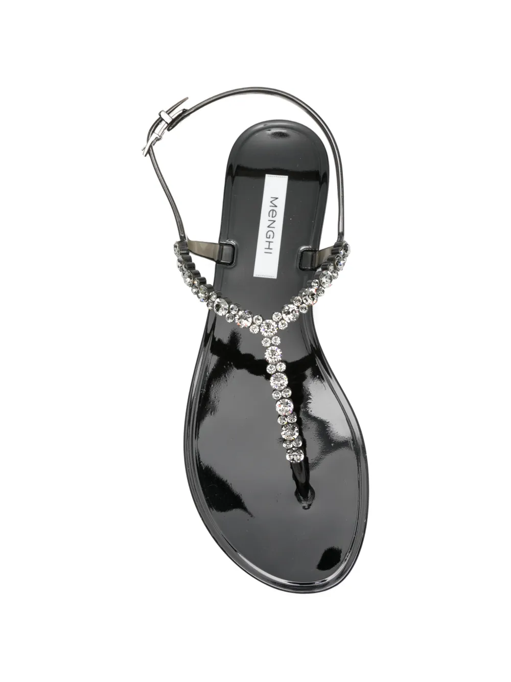 MENGHI Jelly sandalen verfraaid met kristallen Zwart