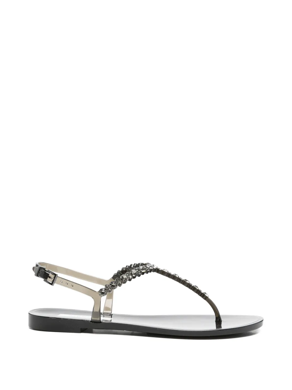 MENGHI crystal-embellished jelly sandals - Nero