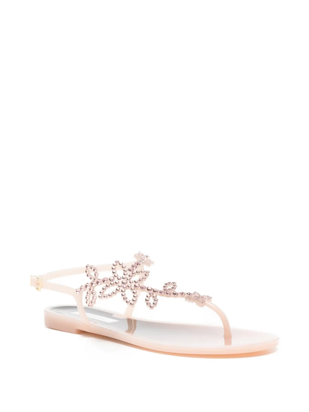 MENGHI Jelly sandalen verfraaid met kristallen Roze