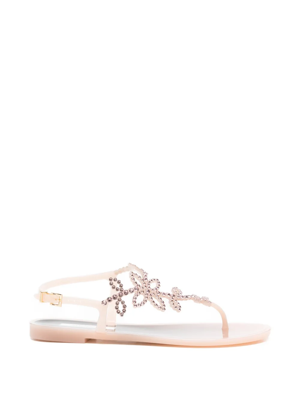 MENGHI crystal-embellished jelly sandals - Rosa