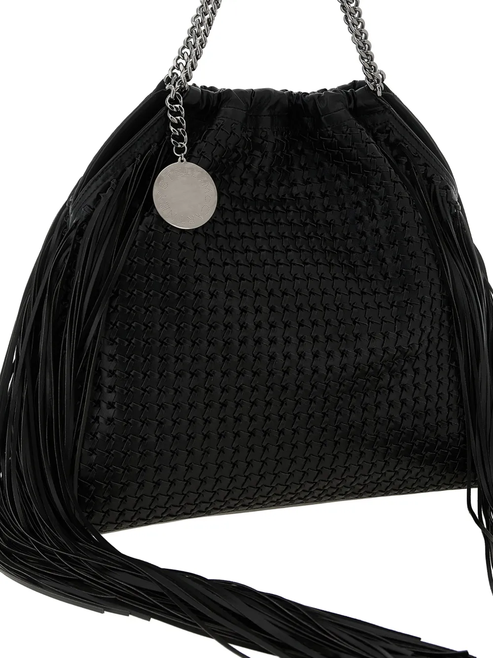 Stella McCartney Falabella medium shopper met franje Zwart