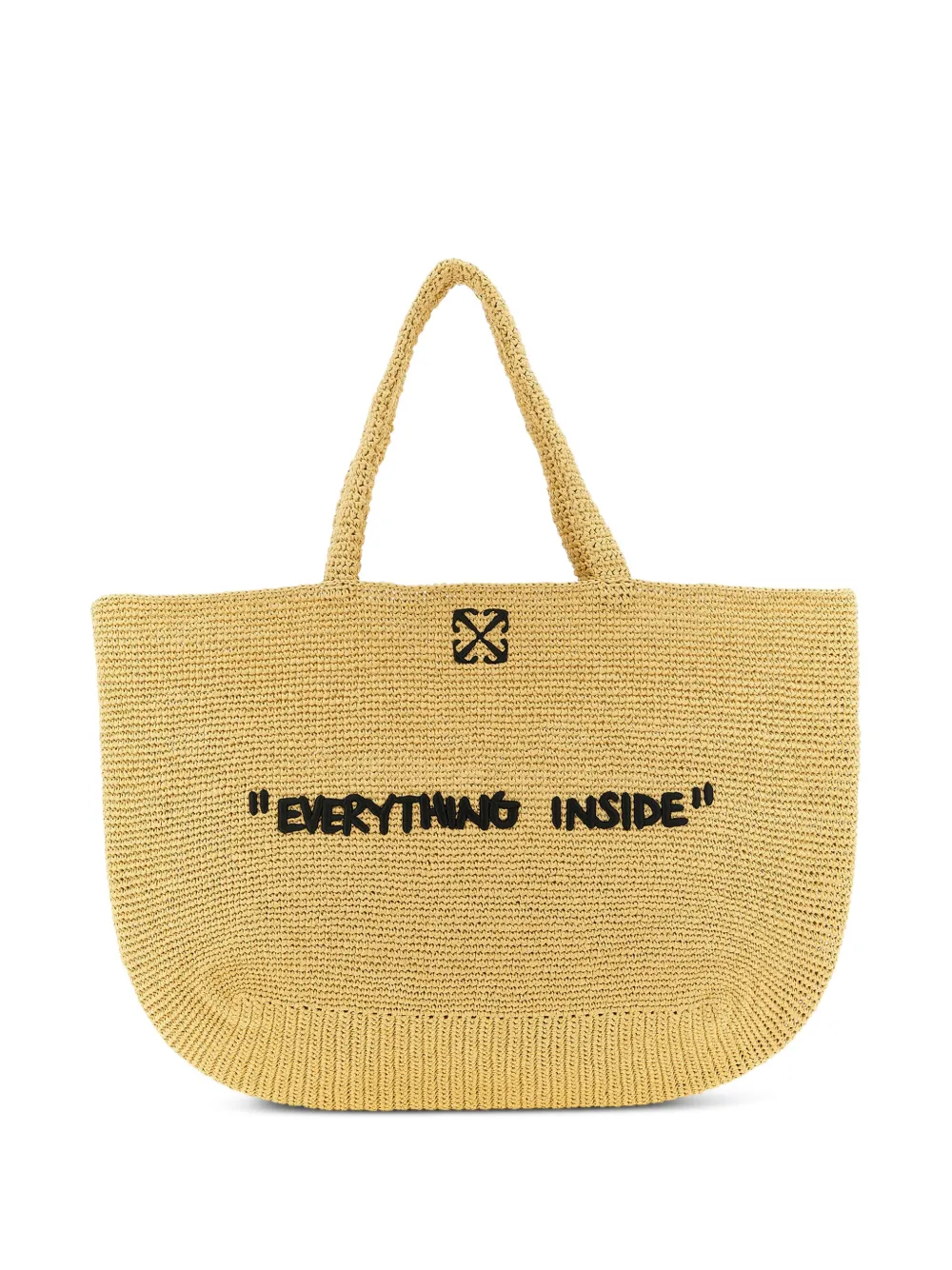Off-White Jitney embroidered tote bag - Nude