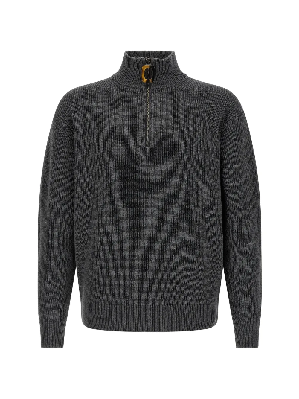 JW Anderson half-zip rib-knit sweater - Grigio