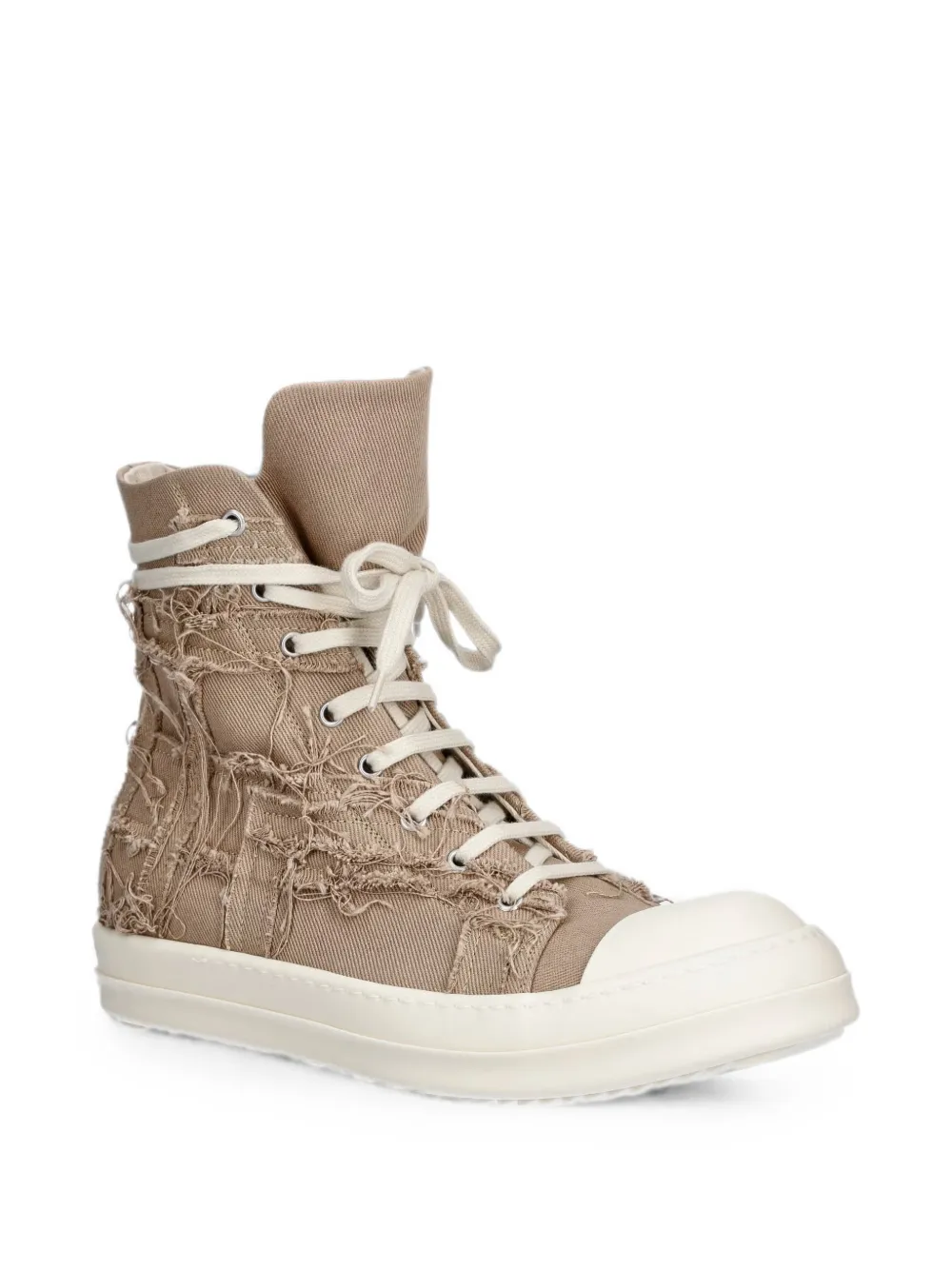 Rick Owens DRKSHDW distressed high-top sneakers Bruin