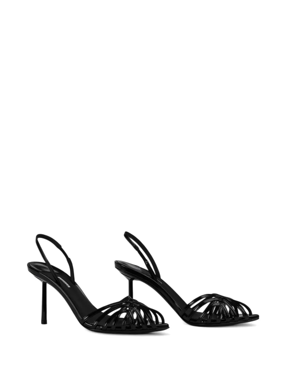 Le Silla Embrace strappy patent-finish sandals Zwart