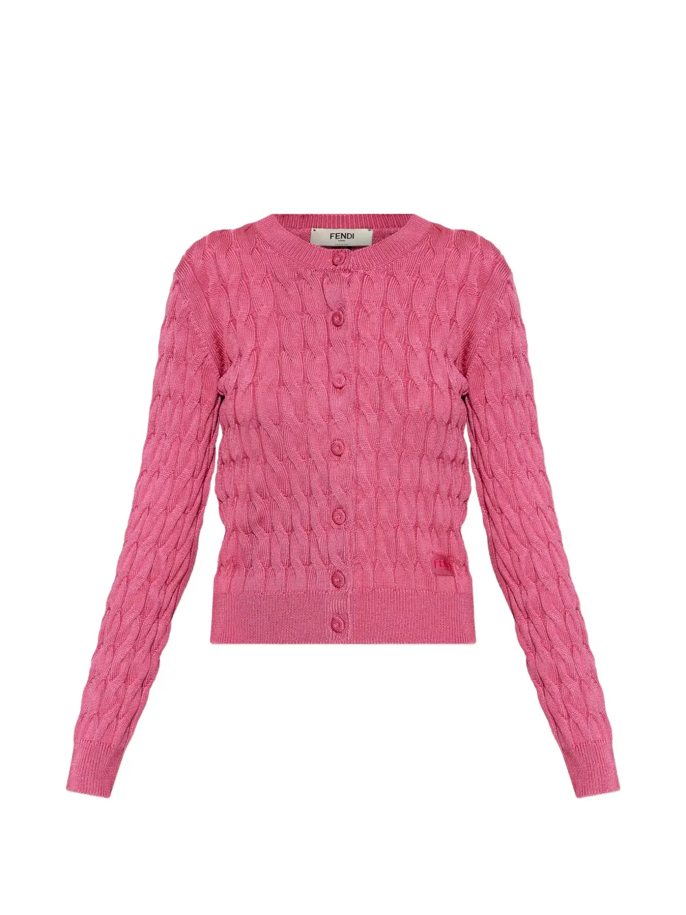FENDI cable-knit cardigan - Rosa