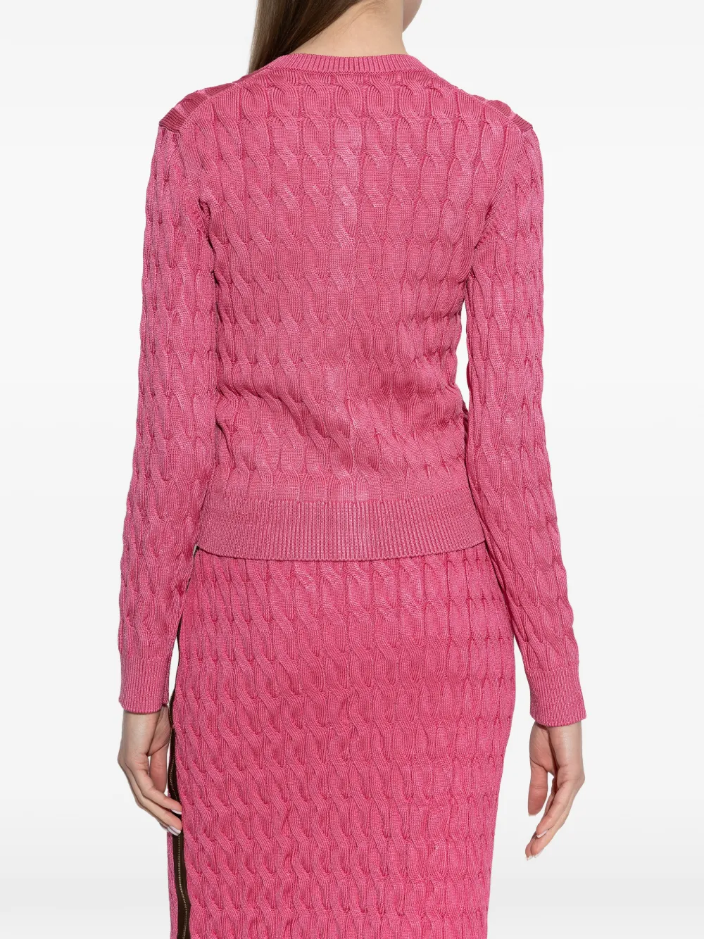 FENDI Kabelgebreid vest Roze