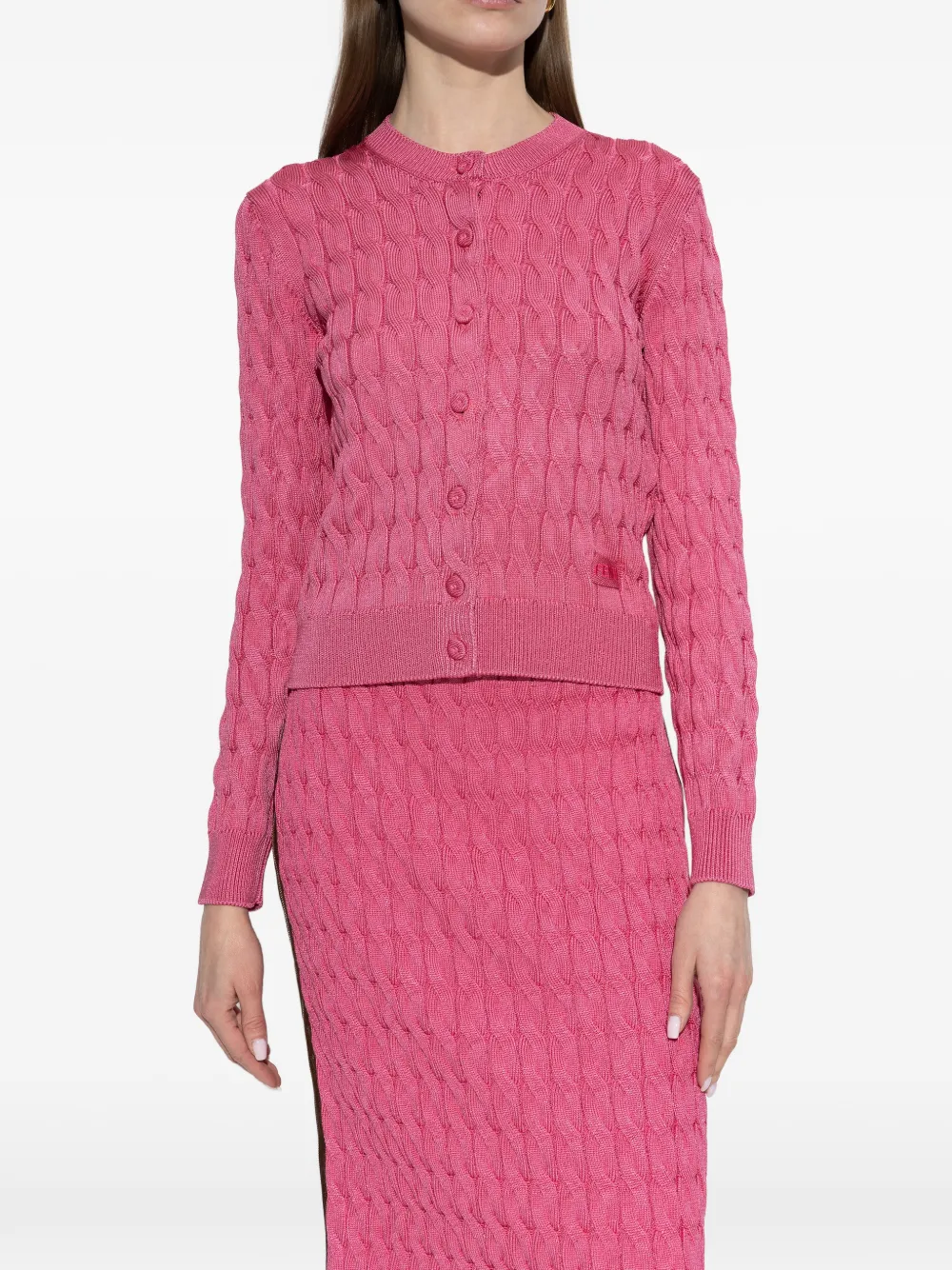 FENDI Kabelgebreid vest Roze