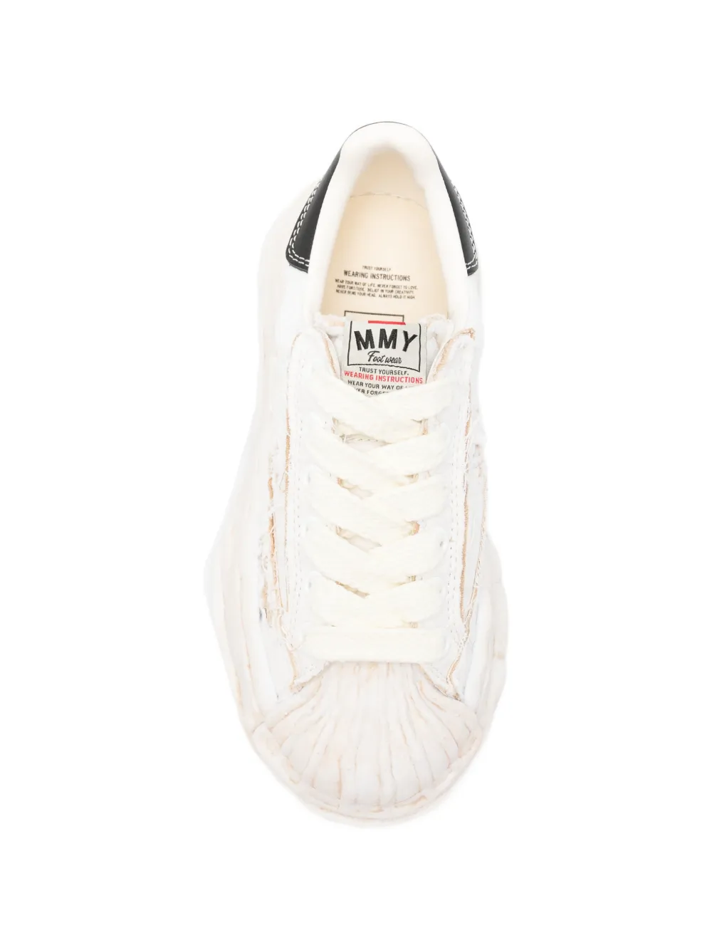 Maison MIHARA YASUHIRO Blakey gerafelde sneakers Wit