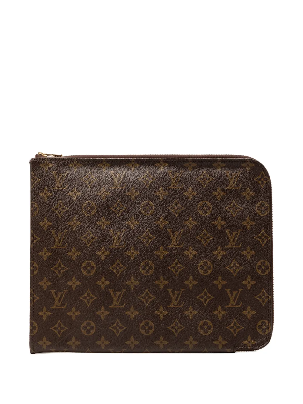 Louis Vuitton Pre-Owned 1990 Monogram Poche Documents Portfolio 30 clutch bag - Marrone