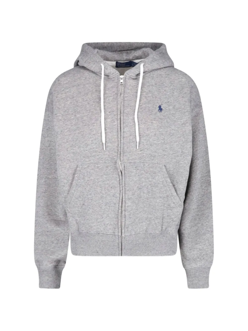 Polo Ralph Lauren logo-embroidered zip-up hoodie - Grigio