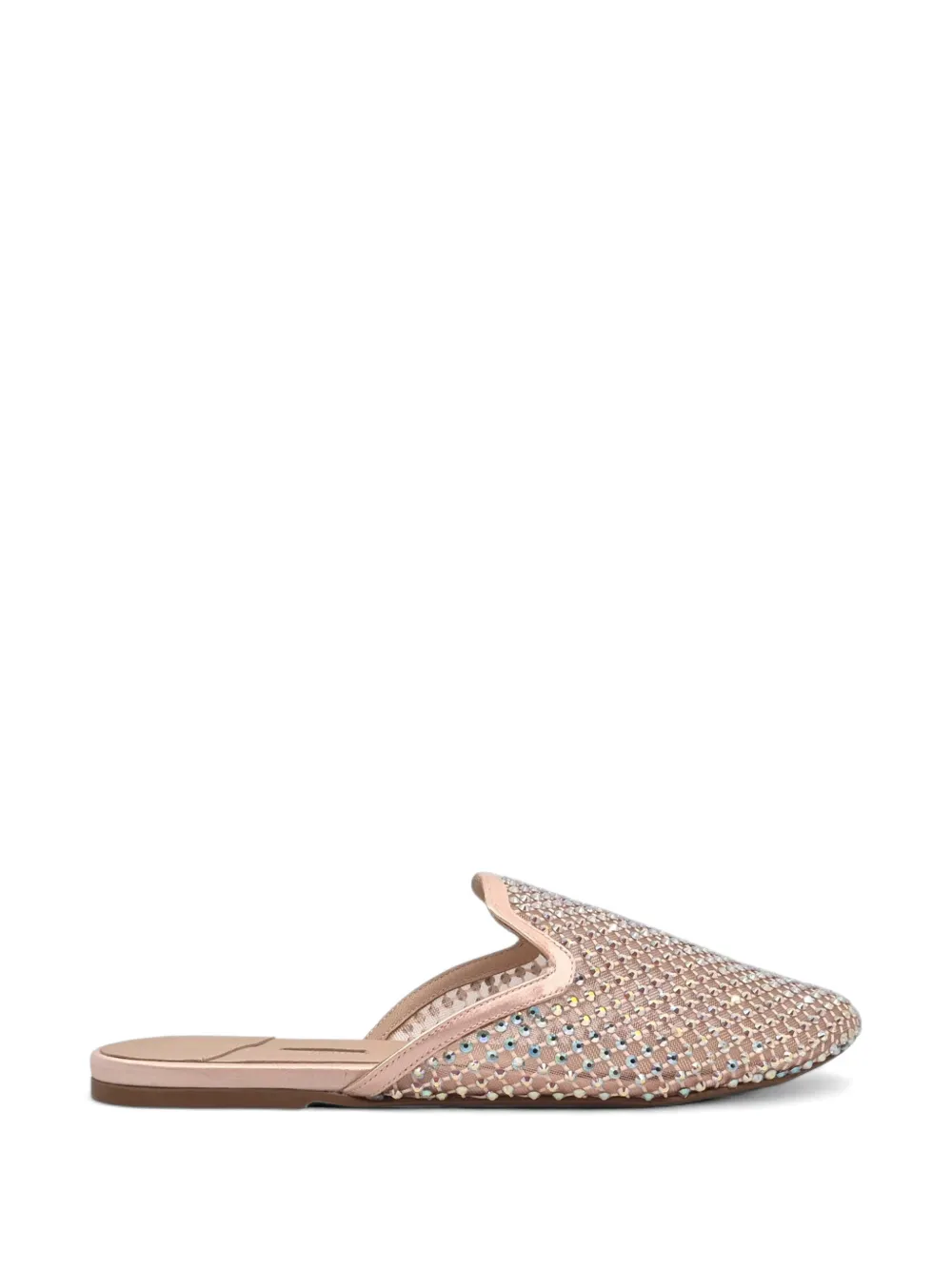 Le Silla Gilda crystal-embellished mesh mules Roze