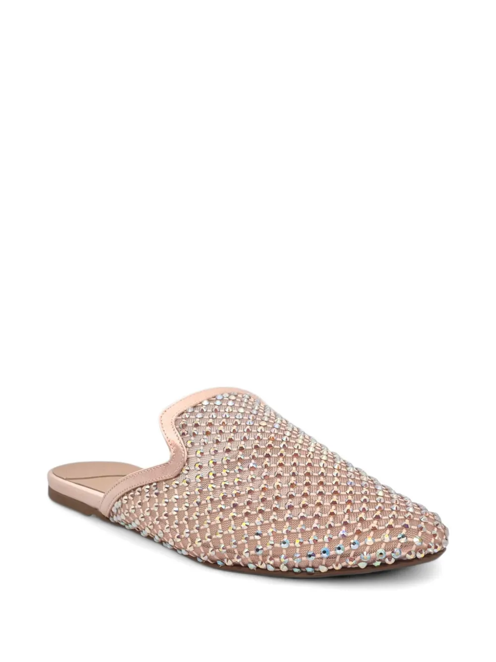 Le Silla Gilda crystal-embellished mesh mules Roze