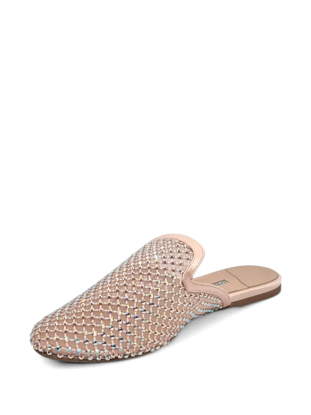 Le Silla Gilda crystal-embellished mesh mules Roze