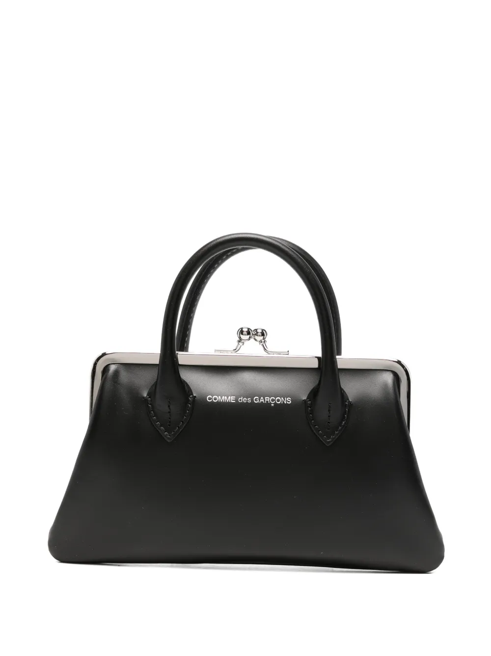 Comme Des Garçons Wallet clasp-fastening leather mini bag - Nero