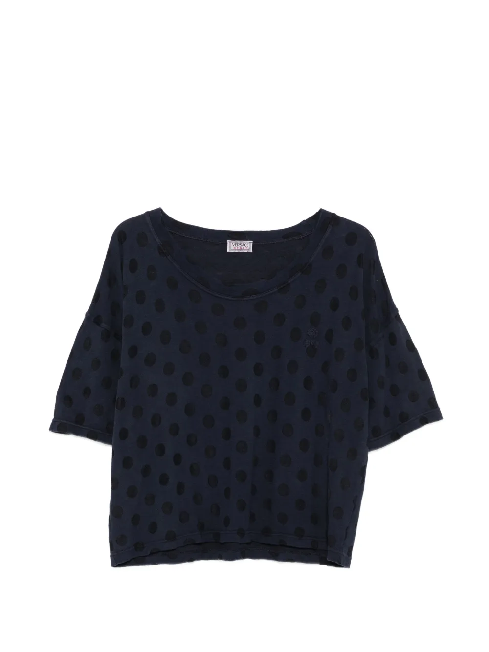 Versace Pre-Owned 2000s polka-dot T-shirt and top - Blau