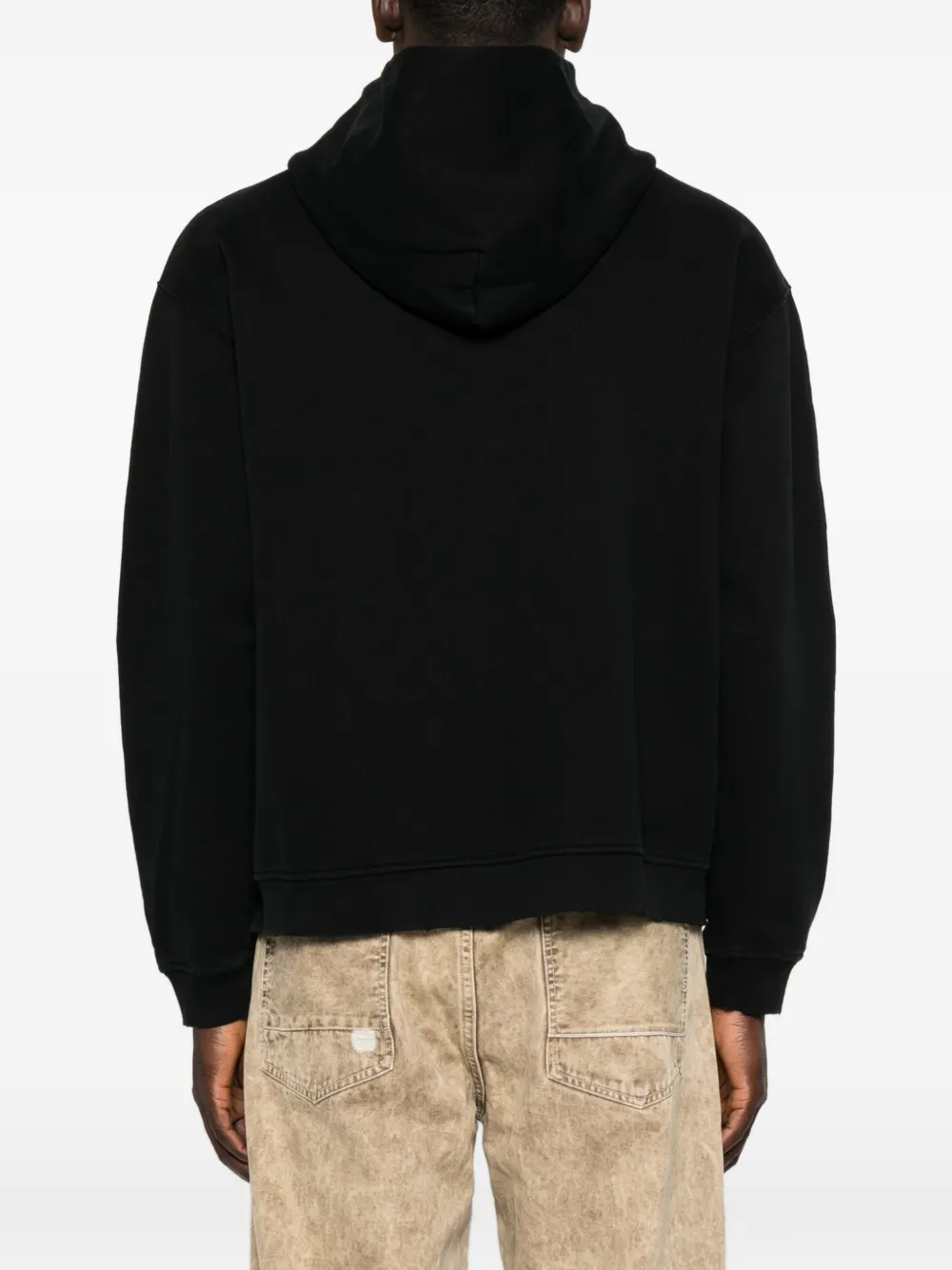 Htc Los Angeles Hoodie verfraaid met studs en rits Zwart