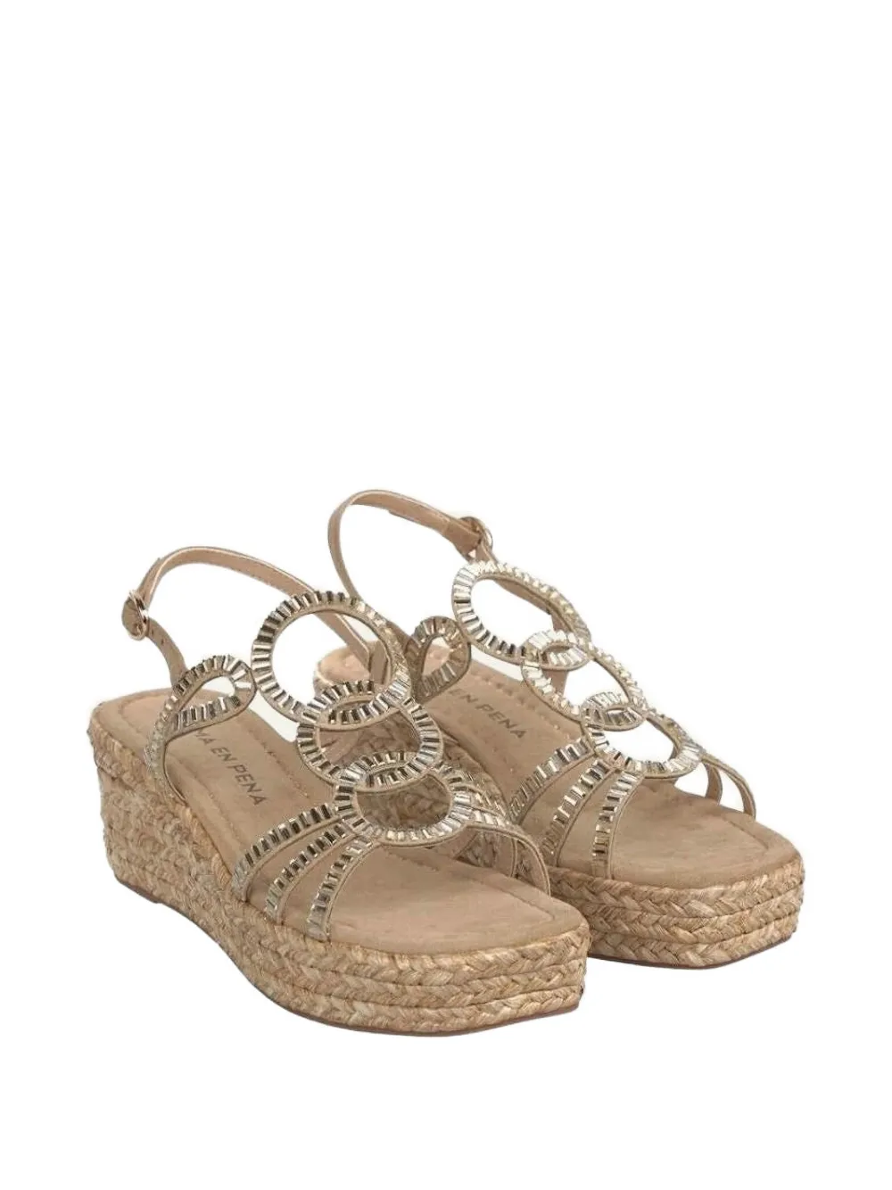 ALMA EN PENA Sandalen verfraaid met kristallen Beige