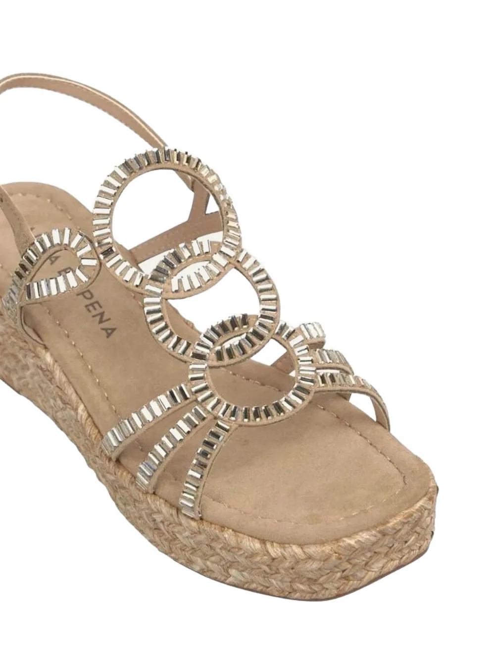 ALMA EN PENA Sandalen verfraaid met kristallen Beige