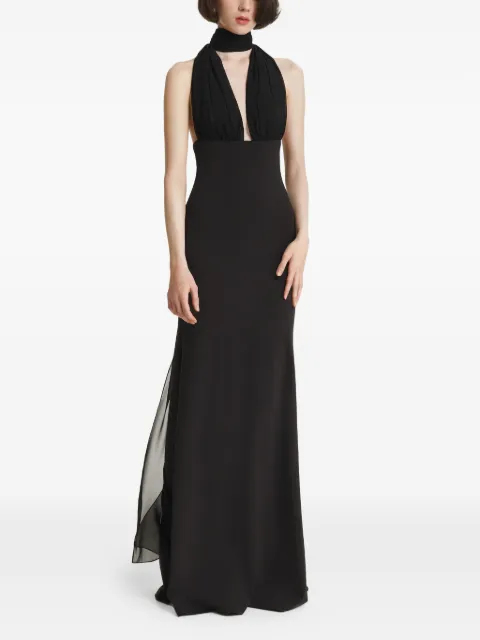 2310 STUDIO vestido largo con cuello halter