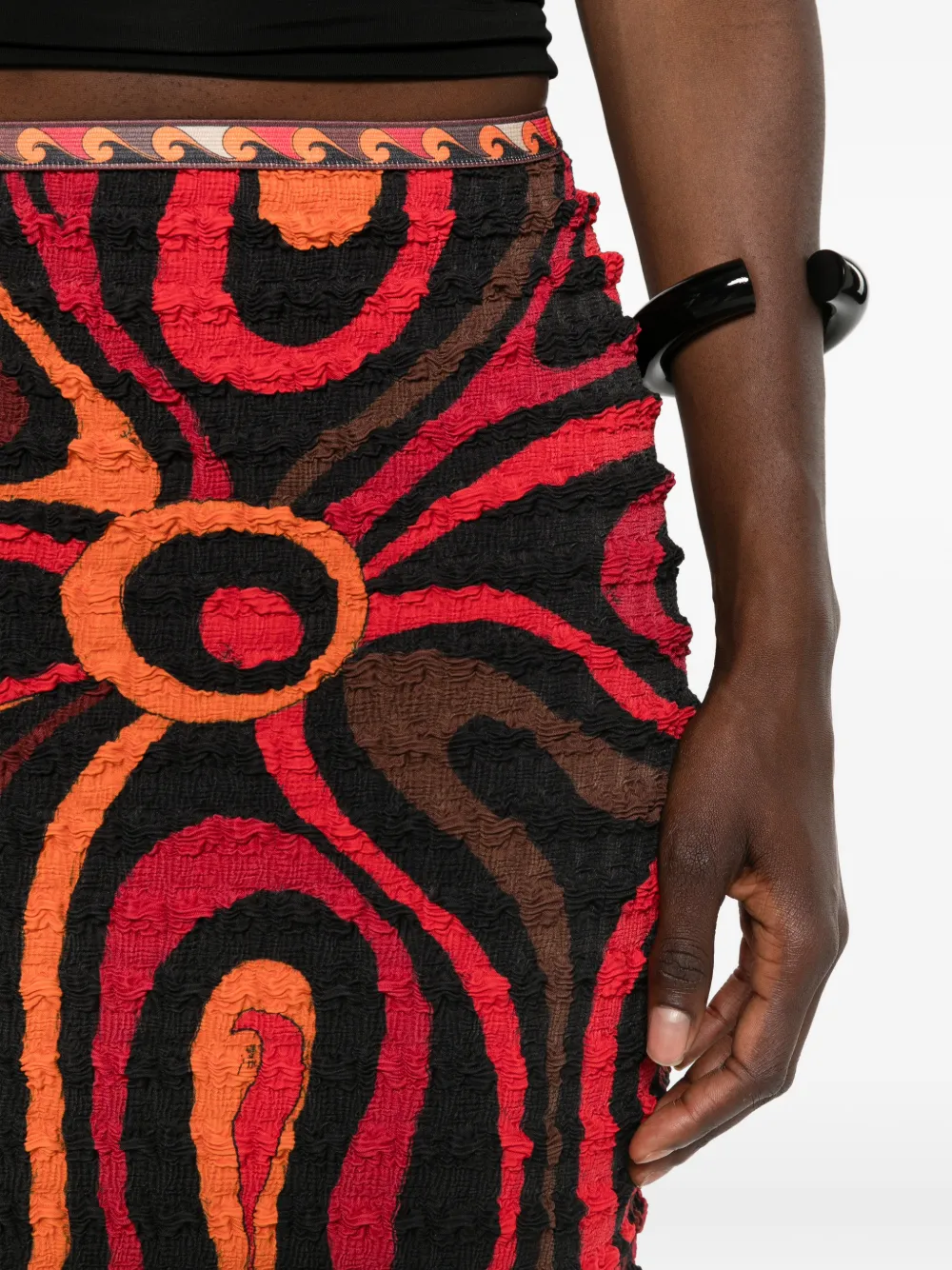 PUCCI Shibori rok met Marmo-print Zwart