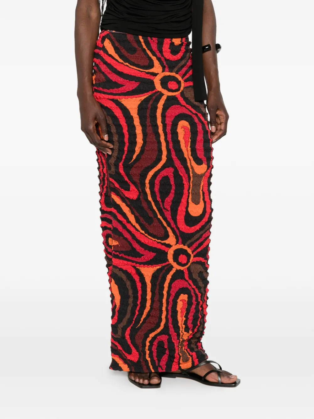 PUCCI Shibori rok met Marmo-print Zwart