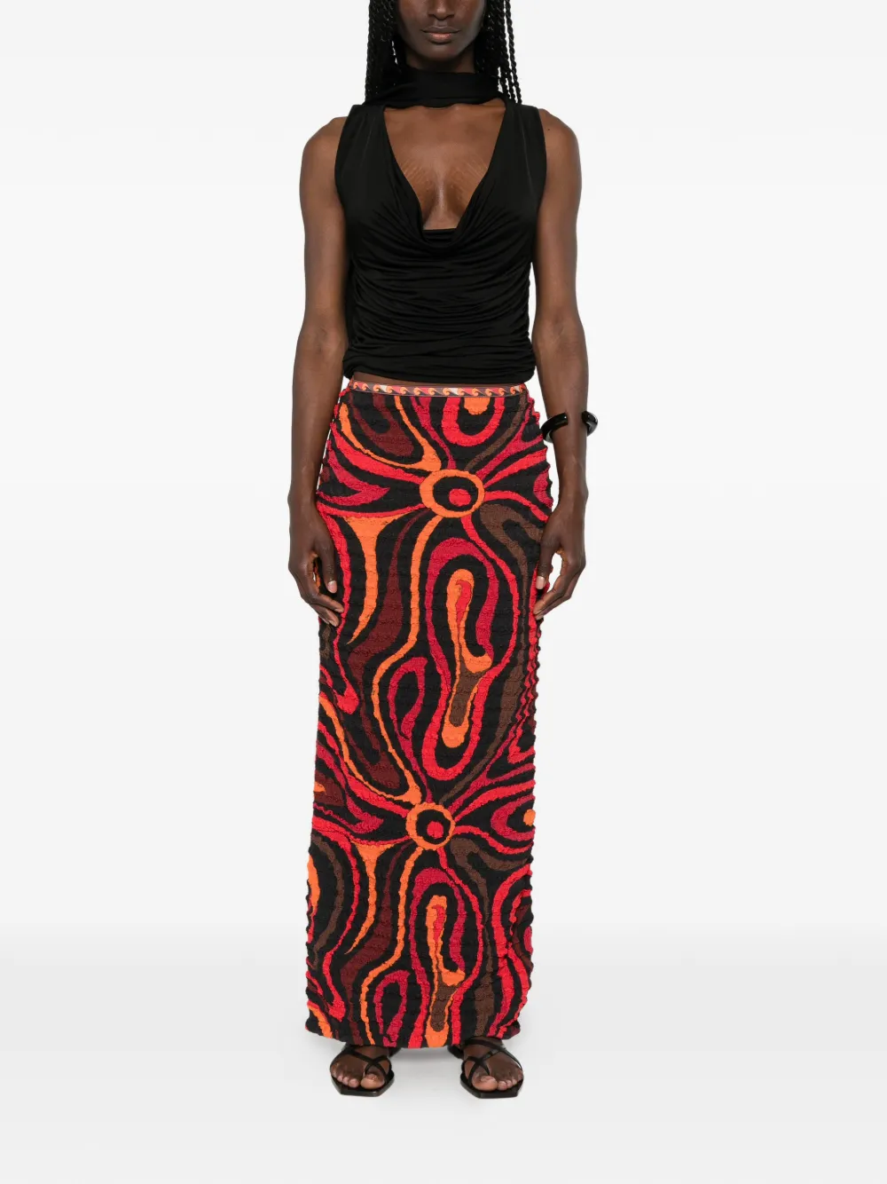 PUCCI Shibori rok met Marmo-print Zwart