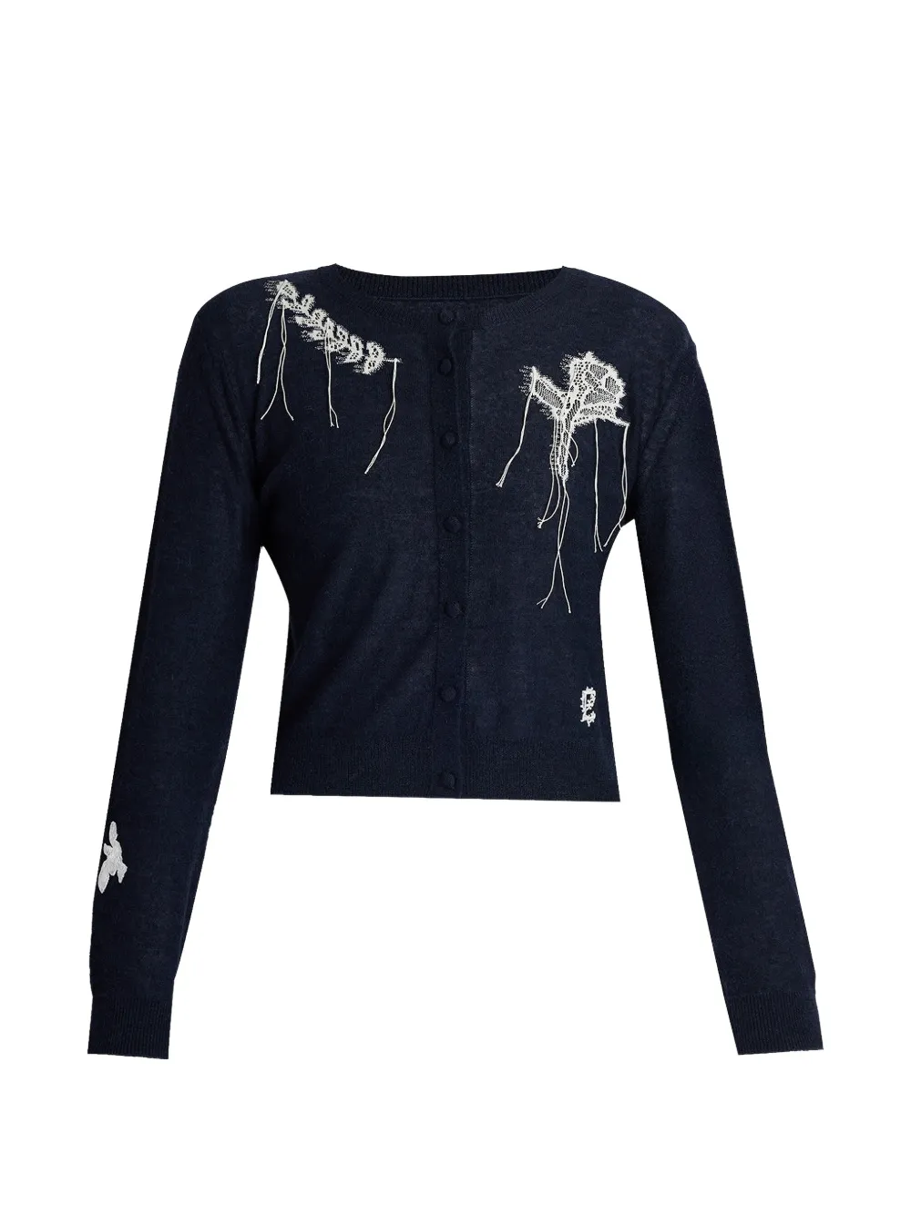 ERDEM Cardigan con applicazione - Blu