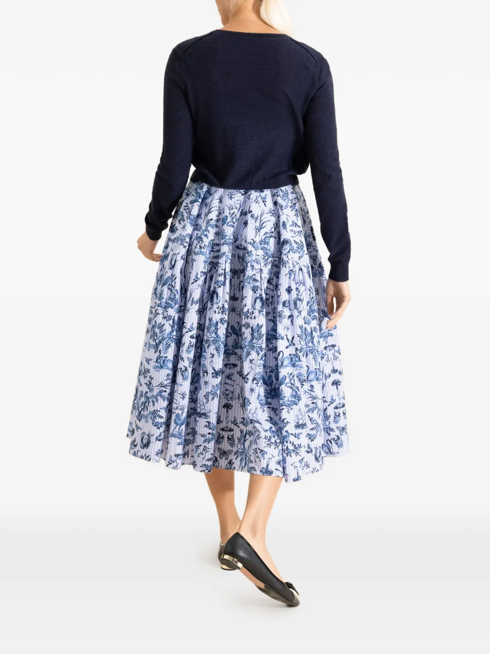 ERDEM Fijngebreid vest met kanten applicatie Blauw