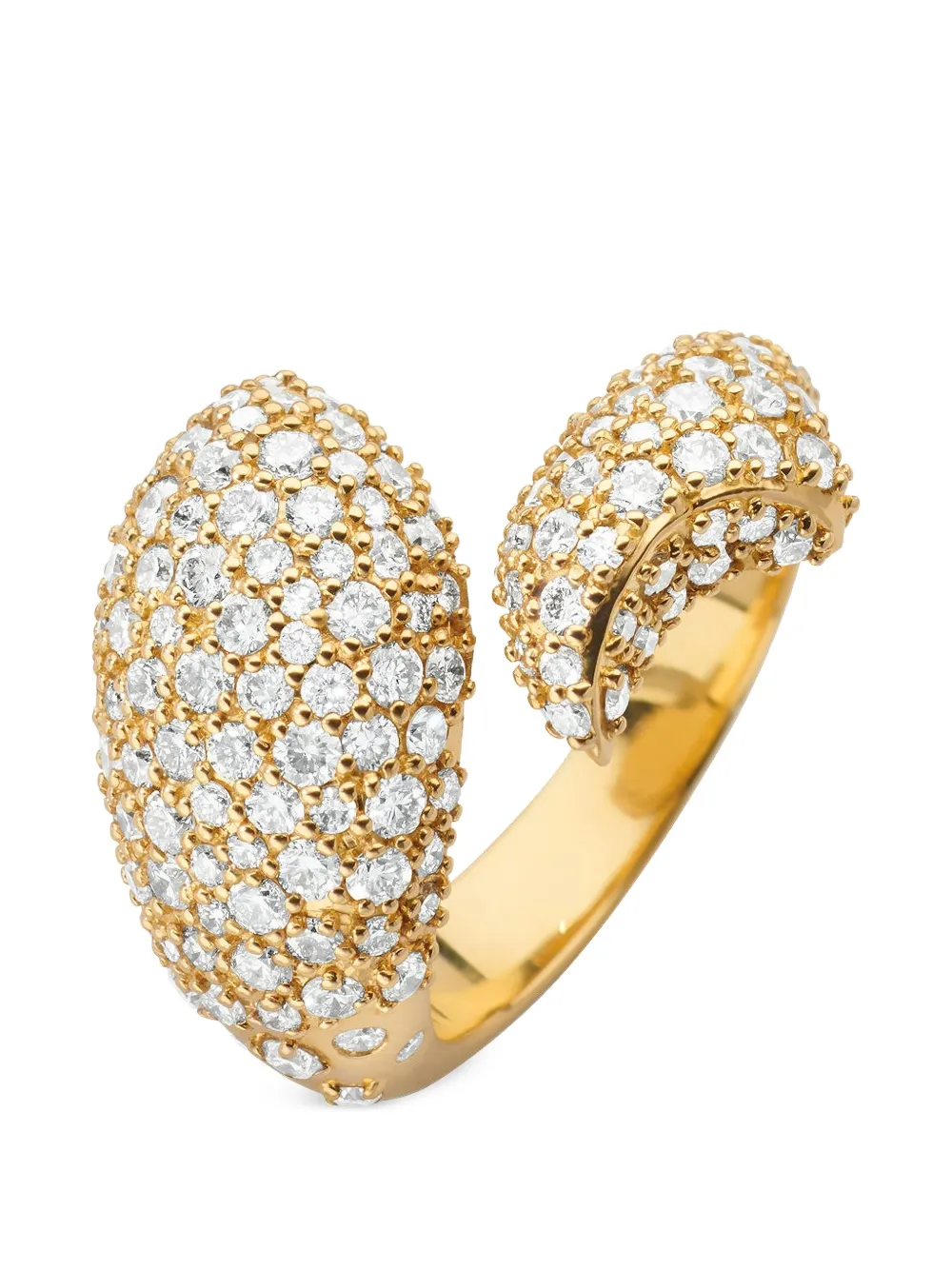MONICA RICH KOSANN Perseverance diamond fish ring - Oro
