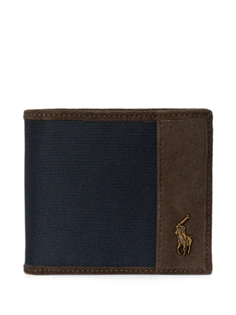Polo Ralph Lauren cartera plegable con ribete de gamuza