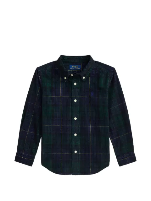 POLO RALPH LAUREN KIDS plaid cotton corduroy shirt