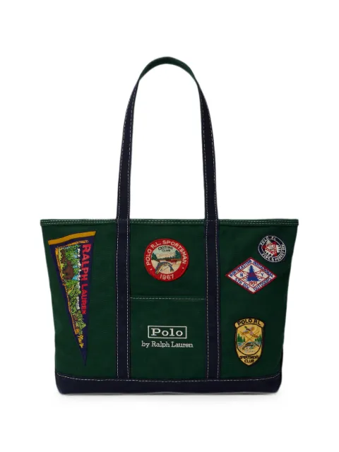 Polo Ralph Lauren patch-embellished canvas tote bag
