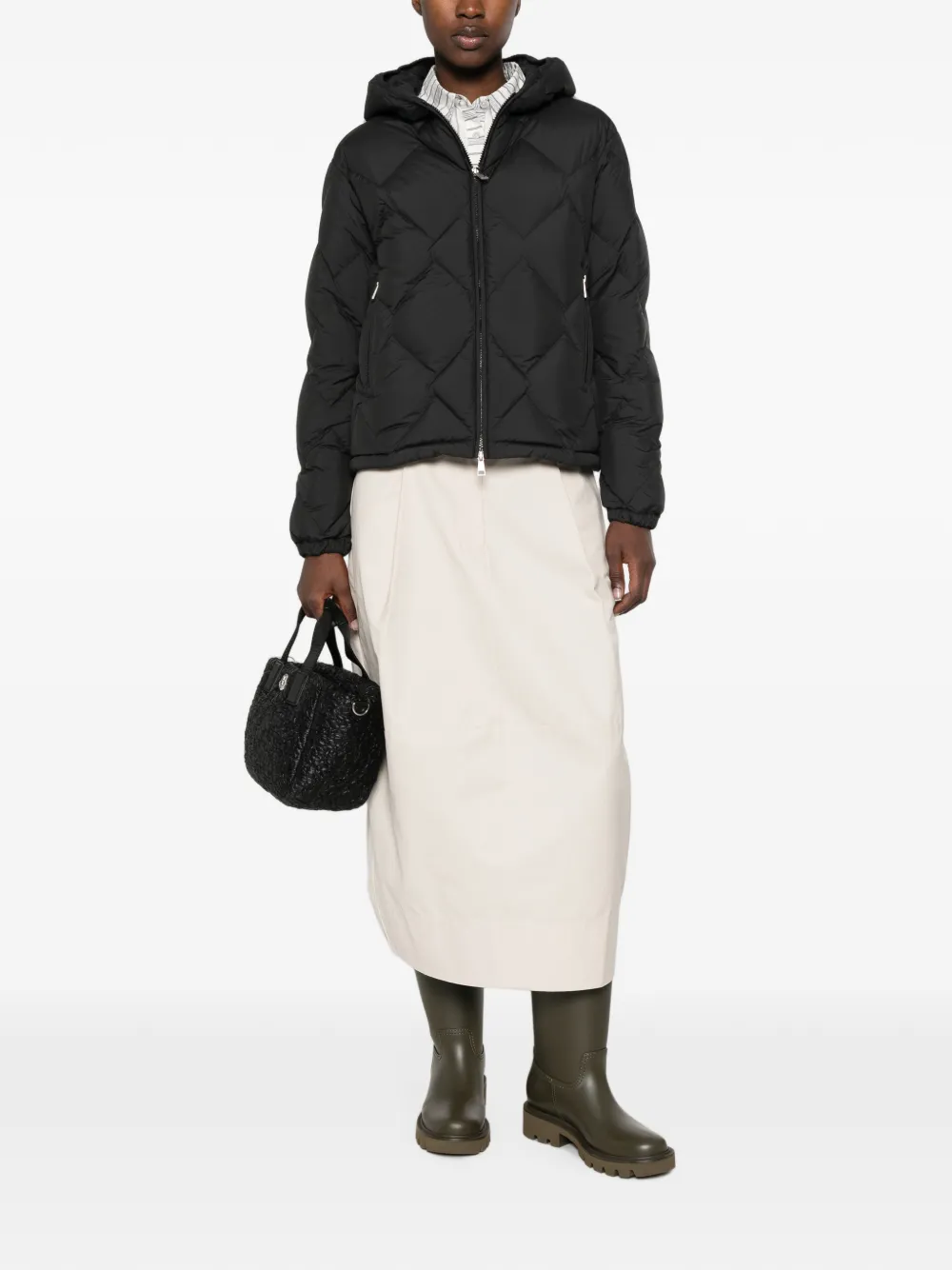 Moncler Arvouinne jack met rits Zwart