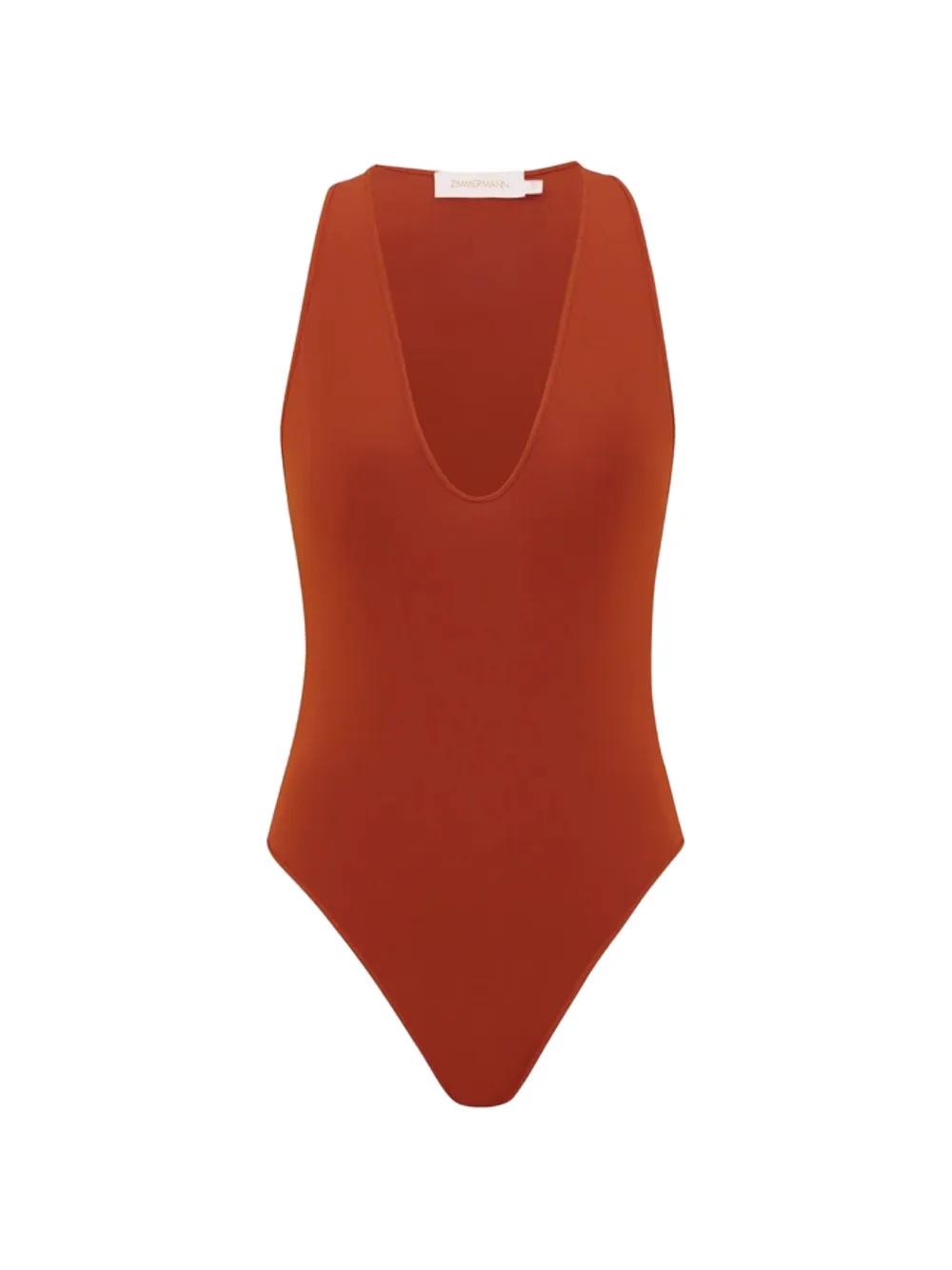 ZIMMERMANN Luna plunging V-neck bodysuit - Arancione