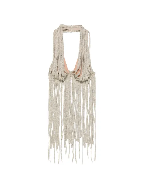 RAME fringe-trimmed halter-neck top