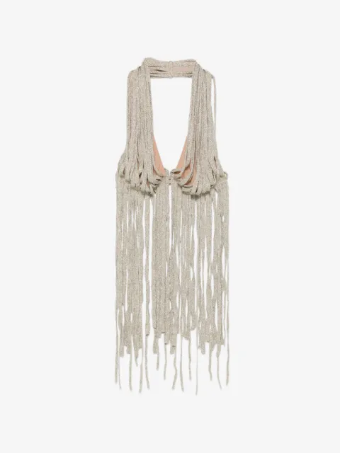 RAME fringe-trimmed halter-neck top