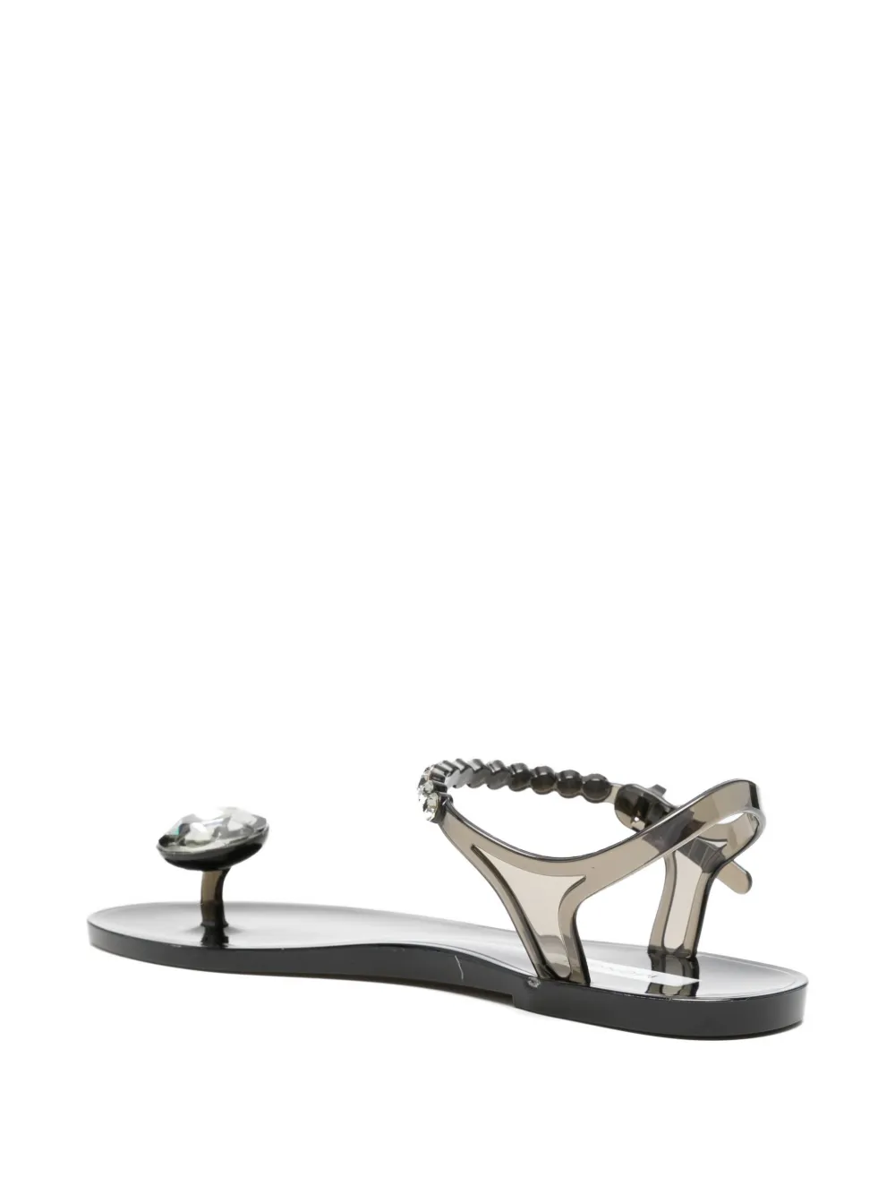 MENGHI Jelly sandalen verfraaid met kristallen Zwart
