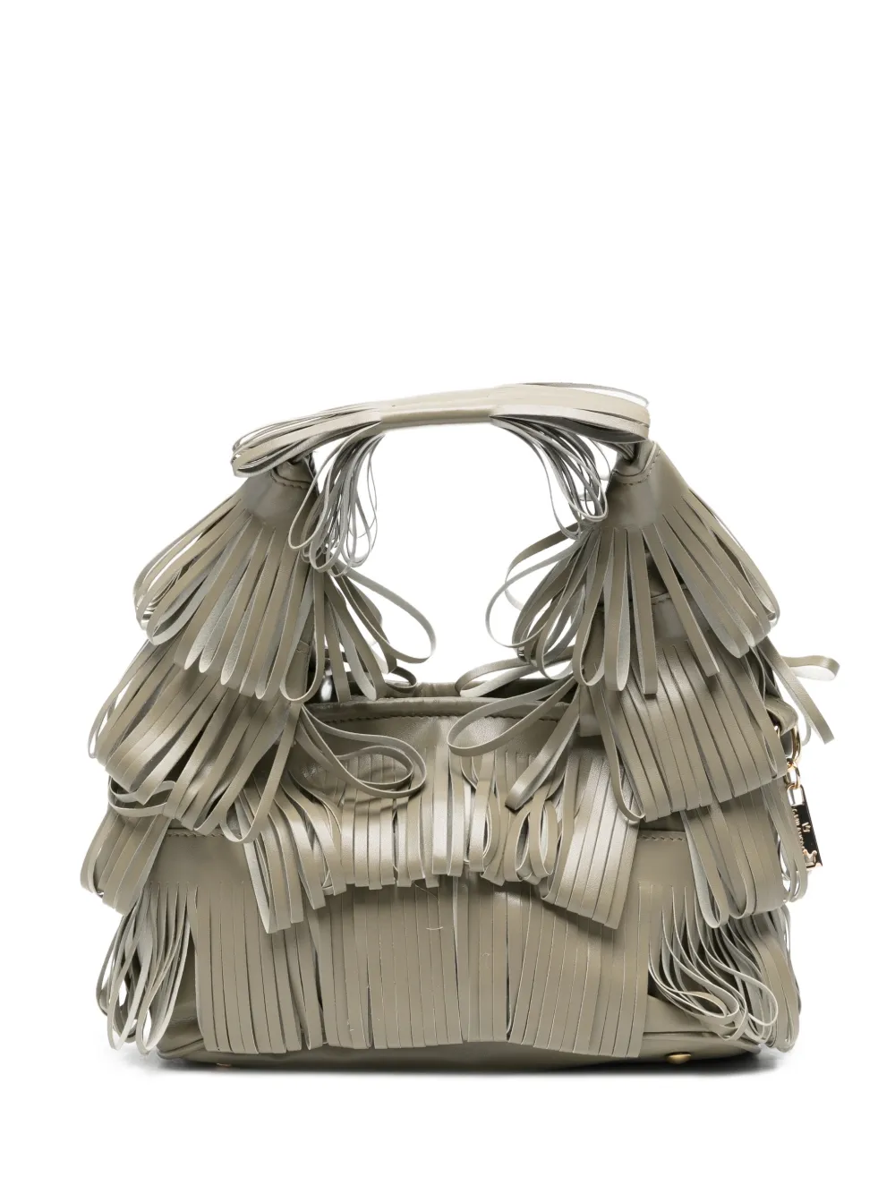 la milanesa small Capucine fringed tote bag - Verde