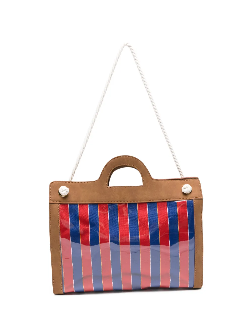 la milanesa large Dalia striped tote bag - Blu