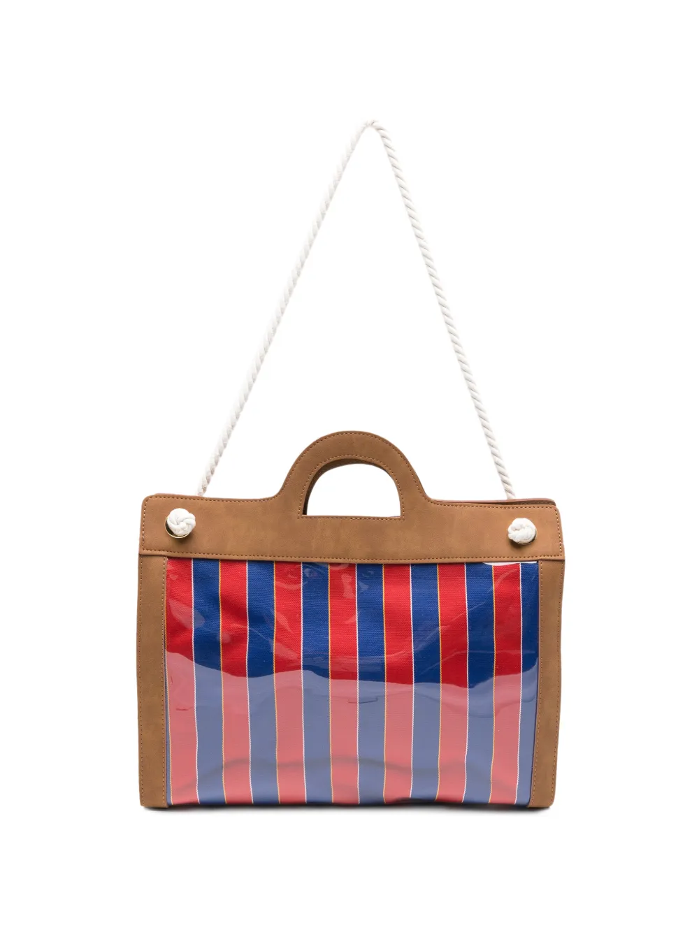 la milanesa large Dalia striped tote bag - Blu