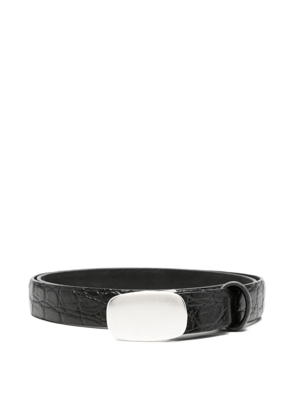 ALBERTO LUTI croc-effect leather belt - Schwarz